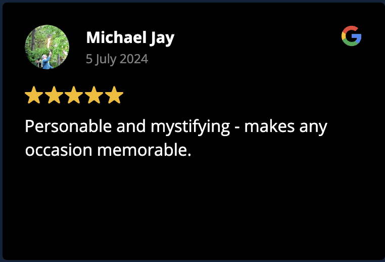 doncaster magician 5 * google reviews Michael